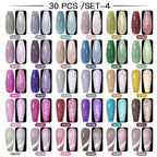 Mtssii 20/40/60Pcs Nail Gel Polish Set Kit Nude Pink Glitter Nail Art UV Gel Manicure Set Vernis Semi Permanent Base Top Coat