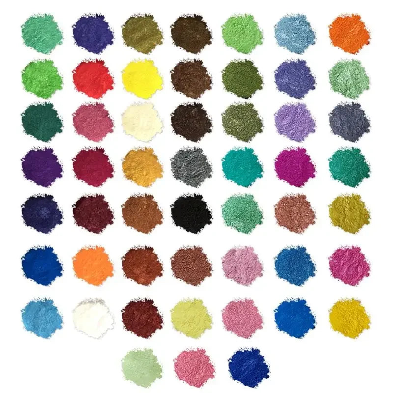 20g Sample Pack Natural Mineral Mica Powder 120+ Colors for DIY Nail Art Soap Candle Dye Makeup Eyeshadow Epoxy Resin Craft