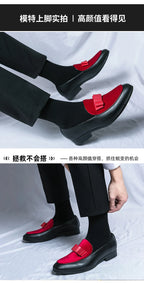 Fashion Wedding Shoes For Men Dress Casual Business Leather Shoes Male Classic Formal Bow Office Social Party Shoes Man Loafers