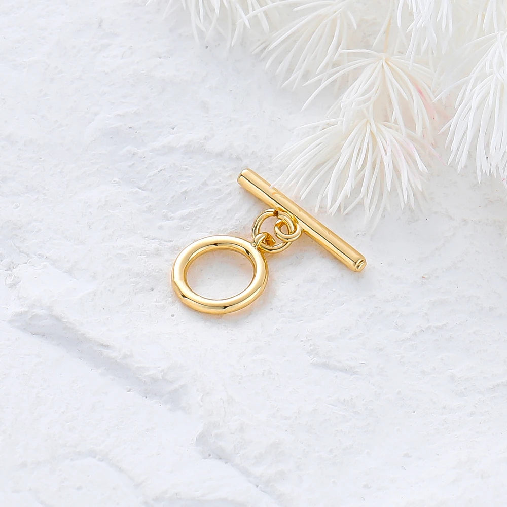 2-6Sets 14K/18K Gold Plated Brass OT Clasp Toggle Clasps Connector for DIY Bracelet Necklace Jewelry Making Findings Accessories