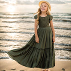 3-14 years Girls Lace Bohemia Long Dresses Baby Kids Flower Wedding Princess Party Dress Vestidos Costume Children Clothing