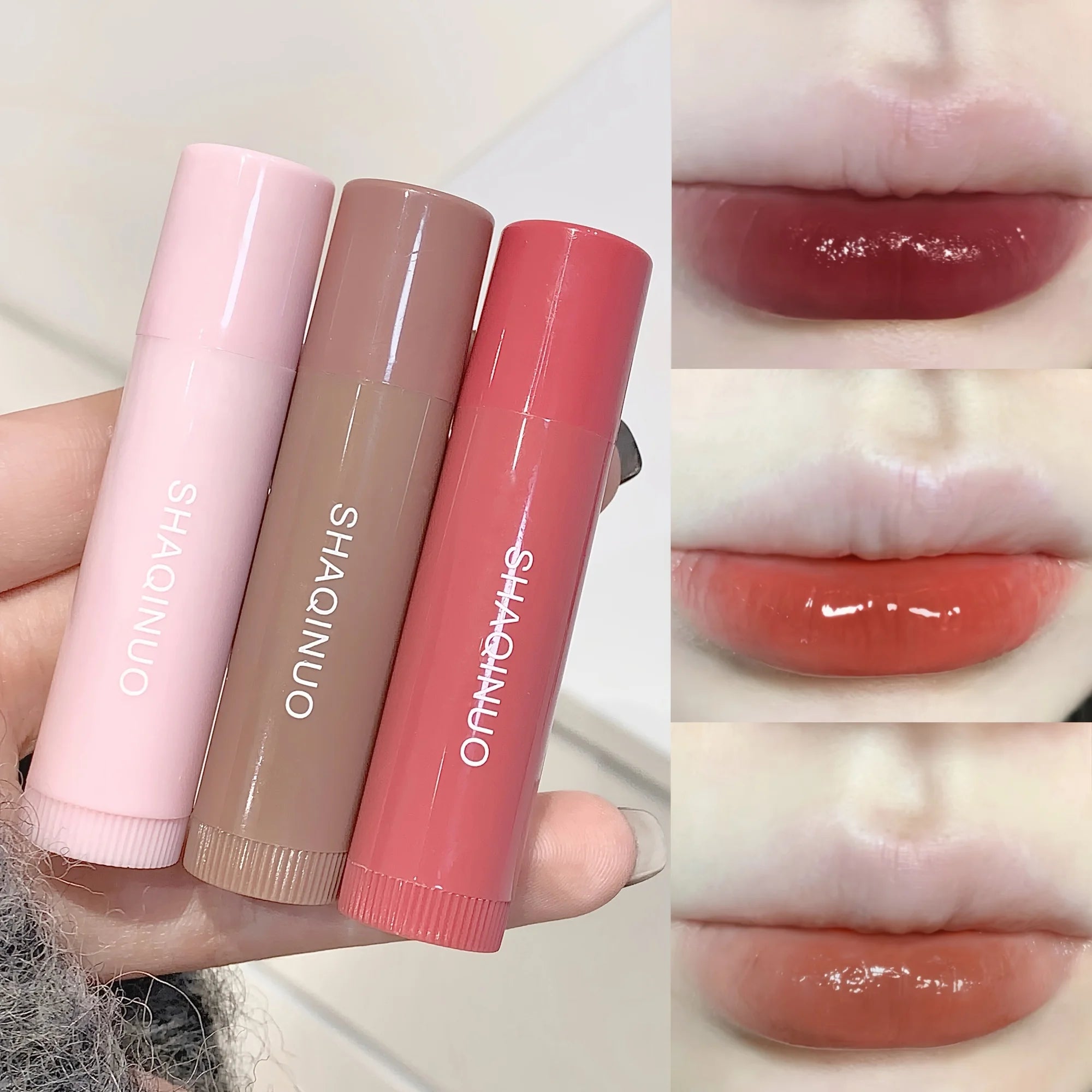 3pcs Moisturizing Lipstick Set Hydrating Tinted Lip Balm Soft And Tender Lip Dryness Improvement Plumping And Smooth Variety