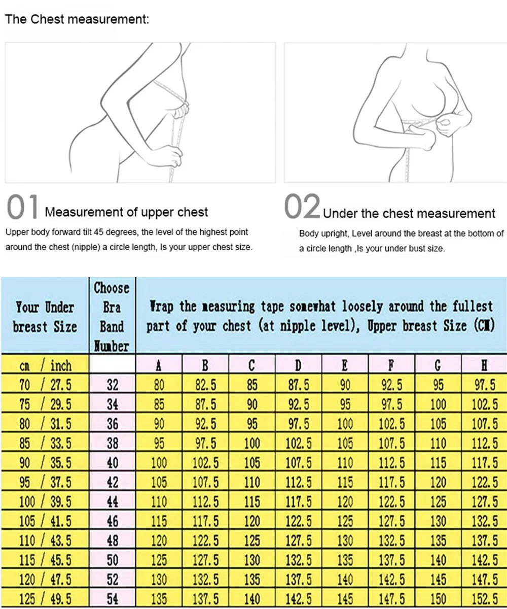Sexy Bras For Women Lingerie BH Tops Support Bralette Wireless Plus Size Brassiere 40-48 G H Cup