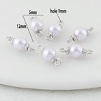 5mm 6mm 8mm 14k Gold Color Plated Brass Pearl Connector High Quality Diy Jewelry Accessories