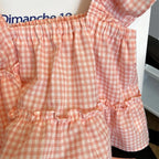 Kids Clothes for 3-7 Years Old Girls Set Baby Plaid Camisole Vest Top + Wide Leg Trousers Two-piece Summer Girls Loose Clothing