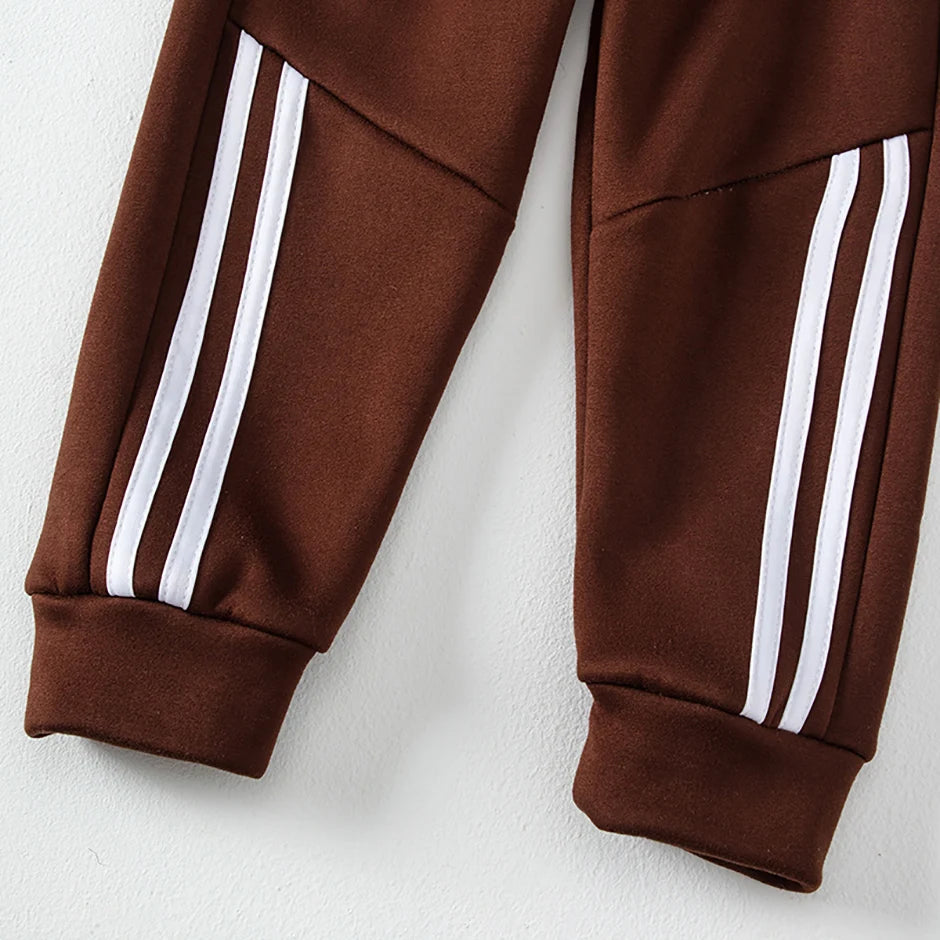 1/3 Piece Set Autumn And Winter Children's Mmulti-color Sports Thick Sweatpants For Boys And Girls With Plush Warm Casual Pants