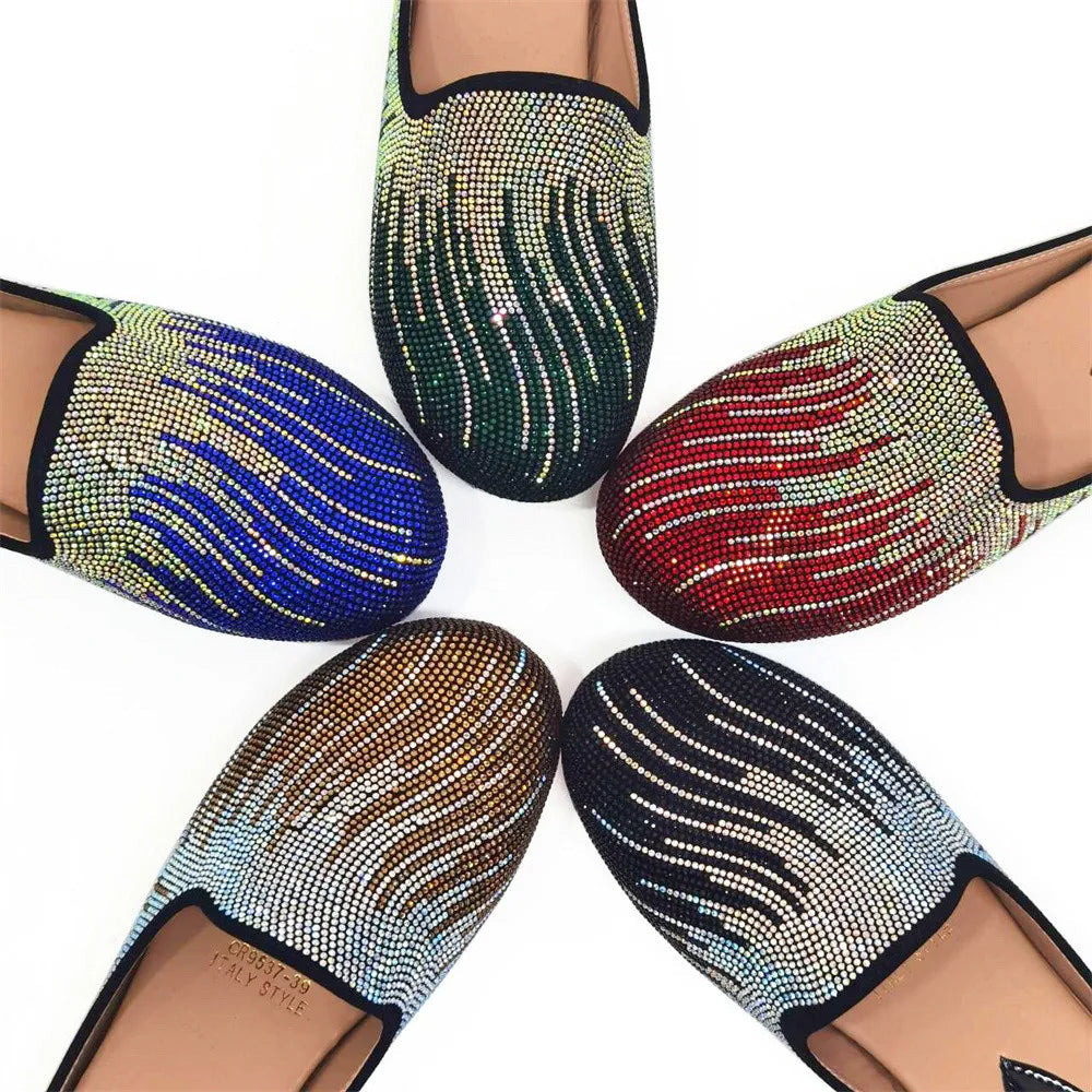 Venus Chan Elegant Flat Shoes for Woman Fashion Comfortable Party Slippers 2024 Latest Design Nigeria Gold Color Half Shoes