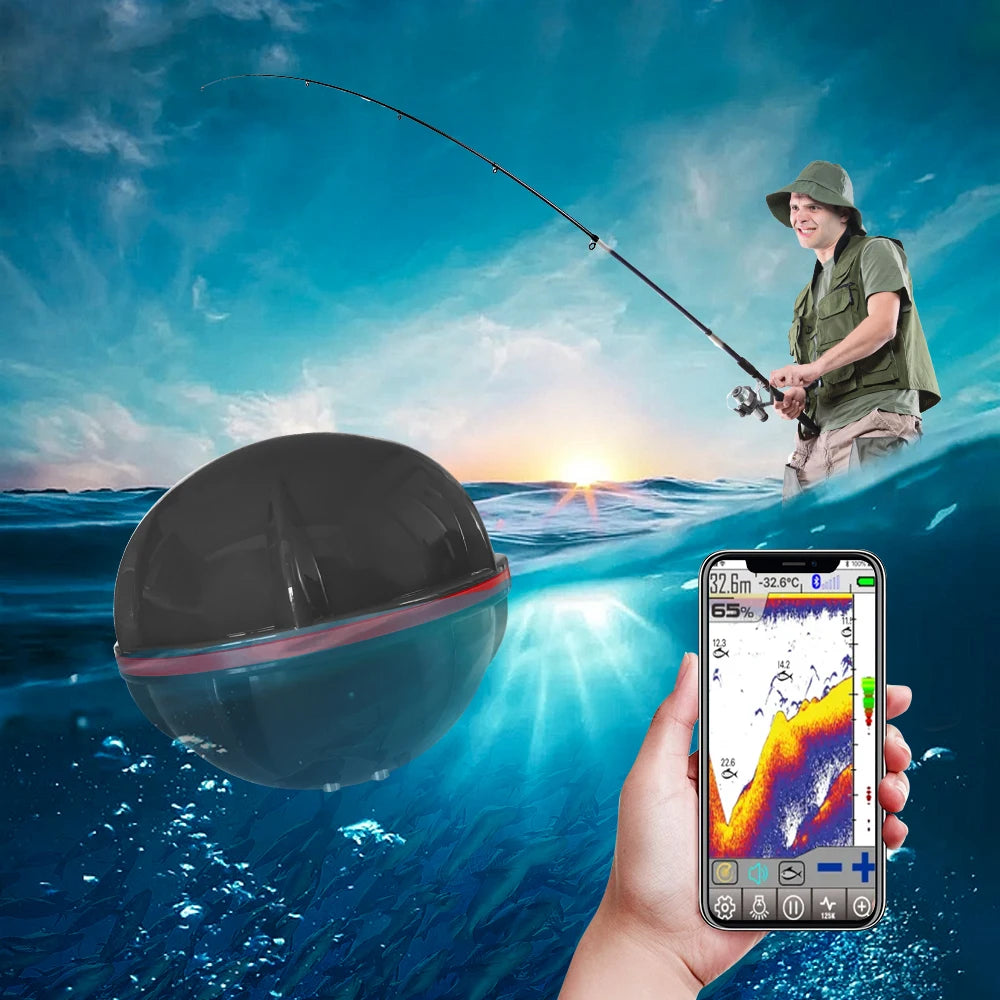 Smart Phone Fish Finder with Bluetooth, Sonar, Intelligent Fish Visual Fishing, Android and iOS, 2024New Brand
