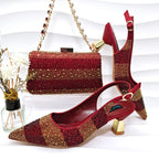 New Italian Design Stylish And Elegant Sky Blue Rhinestone Embellished Satin Pointy Toe Pumps And Clutch Bag