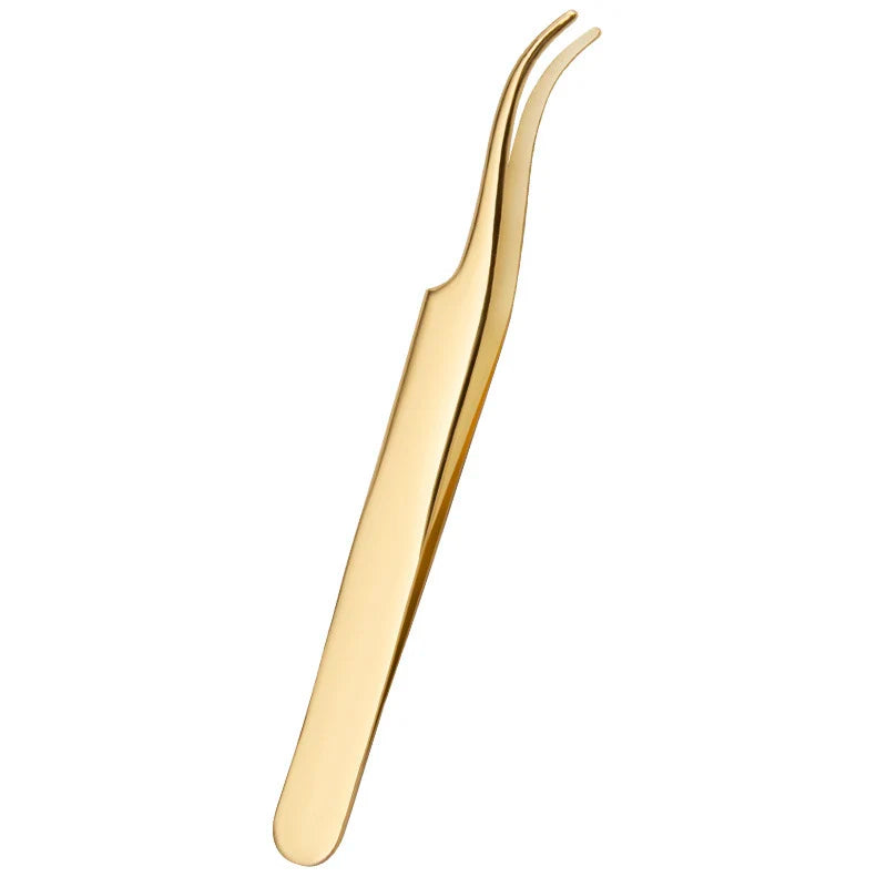 1Pc Lash Tweezers Eyelash Extensions Makeup Tools Stainless Steel Eyebrow Eyelash Tweezers Professional Lash Applicator Tool