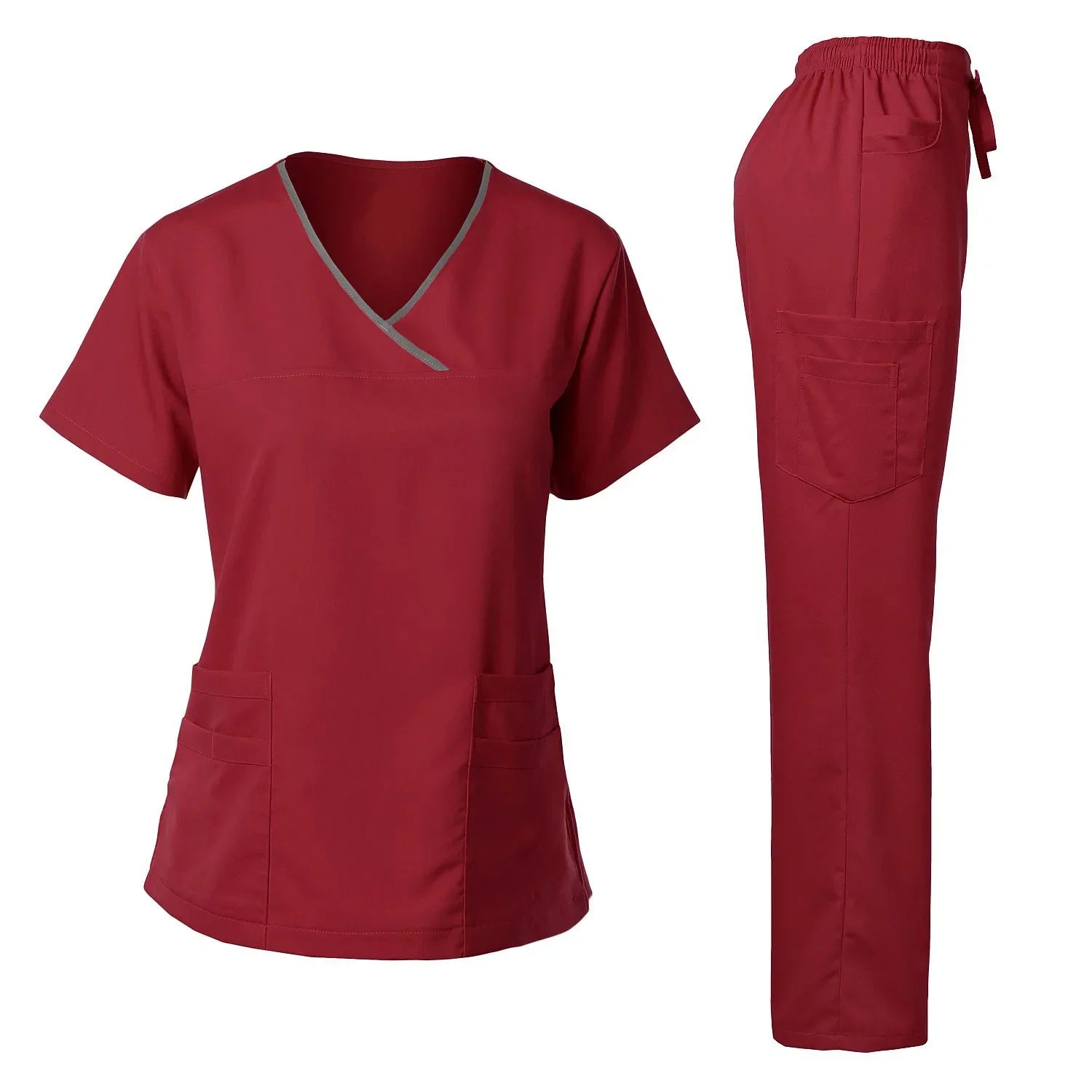 High Quality Surgical Uniform Woman Hospital Clinical Beauty Salon Spa Tops And Pants Medical Women Nursing Scrub Uniforms Sets