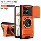 Armor Case For Honor 400 Smart 5G Case Shockproof Slide Lens Protector Phone Cover For Honor 400 Smart Case Fundas With Ring