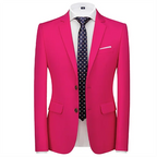 New Men Pure Color Formal Business Social Office Suit Slim Fit Jacket Male Wedding Dance Party Tuxedo Dress Simple Blazers Homme