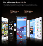 Smartphone Android 15 Cubot P90, 6.88-Inch 120Hz Screen, 24GB RAM+256GB ROM, G100 Octa-core, 2.2GHz, 64MP, 5100mAh,NFC, 4G Phone