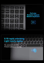 Windows 11 15.6" Ultra Slim Portable Laptop intel Core  i9-9900U 16GB RAM 1TB 2TB SSD Fingerprint Office Gaming Laptop PC