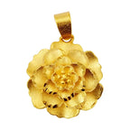 Women's 14 k Gold Color Ancient Single Pendant Multilayer Large Flower Gold Color Traveling Memorial pendant