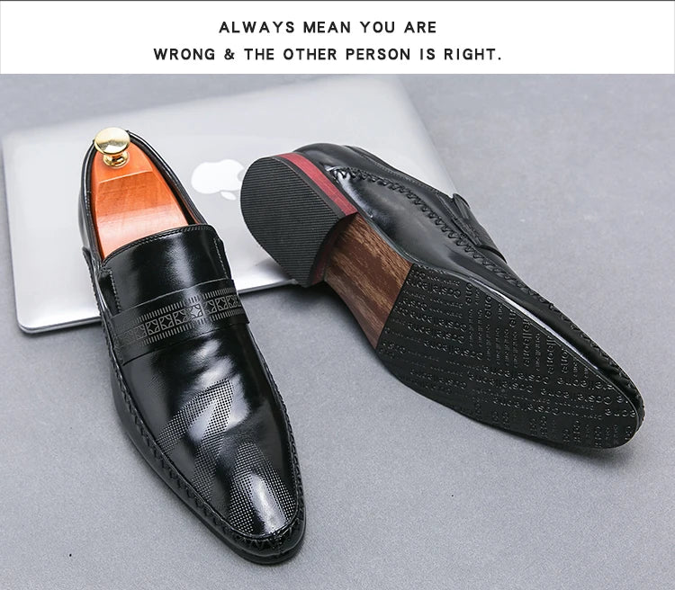 Luxury Dress Shoes Man Classic Leather Shoes Brand Men's Italian Shoes Pointed Toe Business Formal Shoes For Men Oxfords Loafers