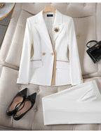 Women's Winter Retro Casual Irregular Suit Jacket Half Skirt Set Commuting Solid Double Breasted Suit Half Skirt Two-piece Set