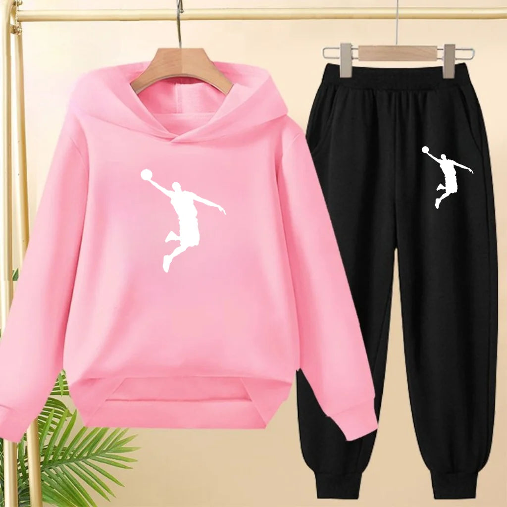 Children's Sportswear,playing Clothes, Hooded Sweatshirts and Long Pants Are Suitable for Boys and Girls Aged3to13.Charming Sets