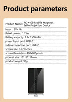 Smartphone Wireless Magnetic Monitor Screen For Smartphone Vlog Live Stream Video Recording Screen Phone Rear Camera Selfie