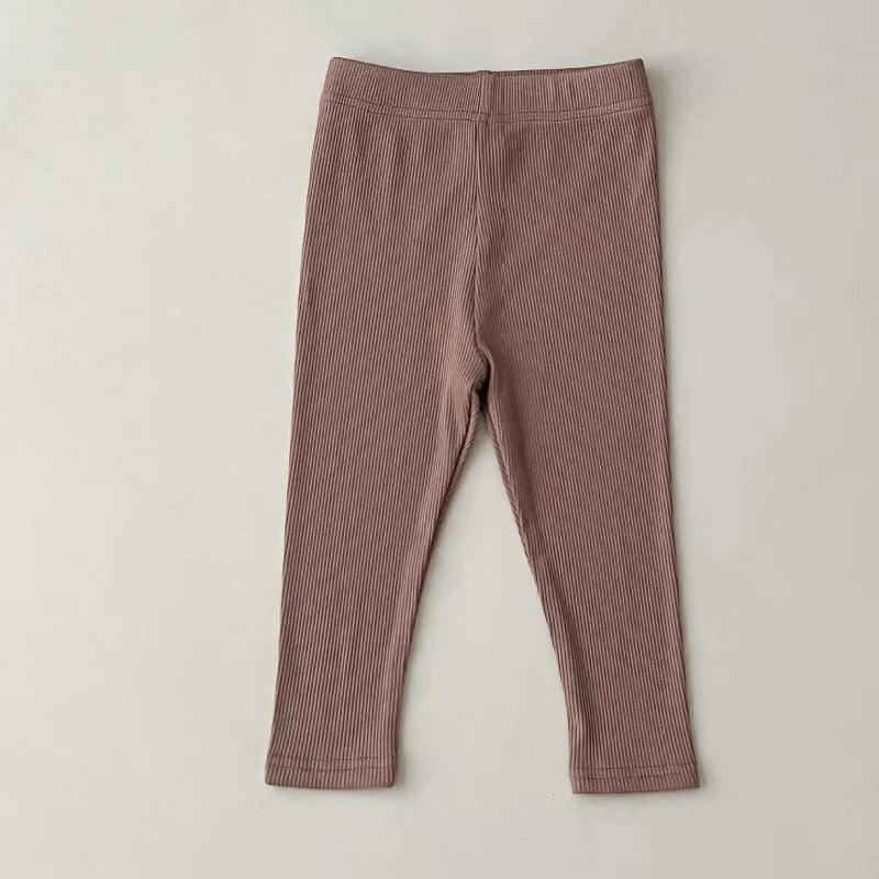 Baby clothes 0-6 year old children's pants striped cotton girls solid color leggings casual striped thin new boys elastic pants