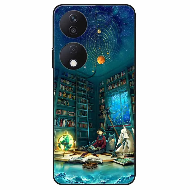 For Honor 90 Smart 5G Case 6.8'' Animal Painted Wolf Lion Silicon Phone Cover For Honor 90 Smart TPU Coques Protect Shell Capa