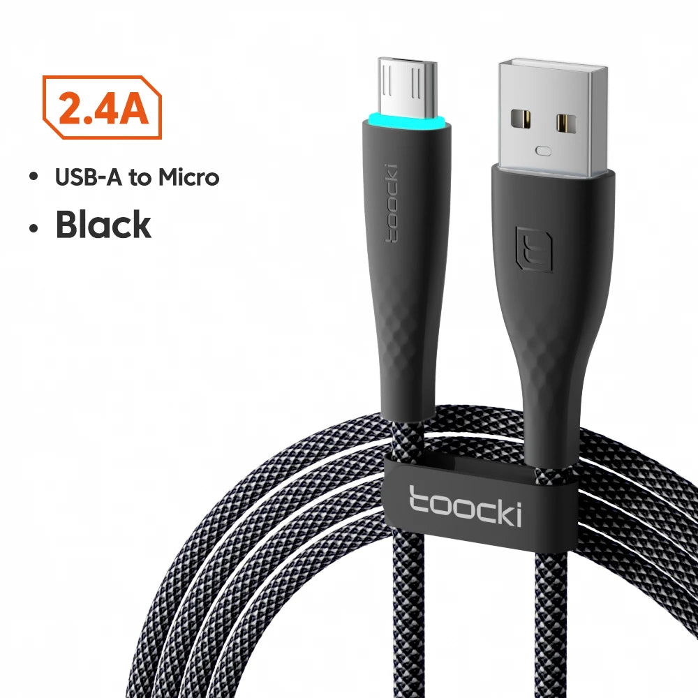 Toocki USB Type C Cable Fast Charging 3A USB C Charger Cord Data Wire For Samsung S21 S20 Xiaomi Redmi Poco Mobile Phone Cable