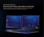 Portable 14inch IPS Dual Screen Laptop Intel Core I7 1255U 1920*1080 Computer 16GB DDR4 1TB SSD WIFI6 BT5.2 windows 11 Notebook