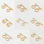 2-6Sets 14K/18K Gold Plated Brass OT Clasp Toggle Clasps Connector for DIY Bracelet Necklace Jewelry Making Findings Accessories