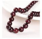 1A Natural Stone Dark Red Garnet Bead Round Loose Spacer 4 6 8 10mm Pick Size For Jewelry Making Diy Necklace Bracelet Accessory