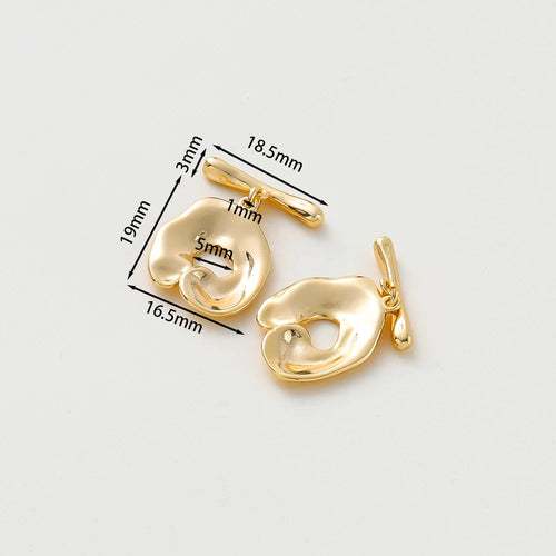 2-6Sets 14K/18K Gold Plated Brass OT Clasp Toggle Clasps Connector for DIY Bracelet Necklace Jewelry Making Findings Accessories