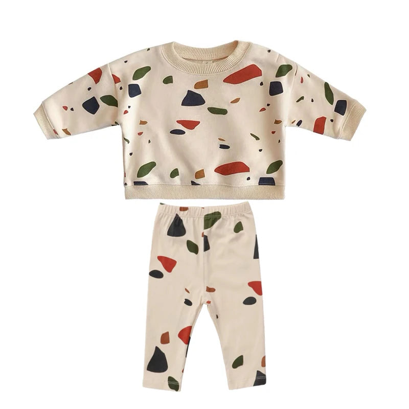Baby Boy Clothes Sets Spring Toddler Girl Casual Tops Sweater + Pants Kids Outfits