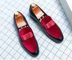 Fashion Wedding Shoes For Men Dress Casual Business Leather Shoes Male Classic Formal Bow Office Social Party Shoes Man Loafers
