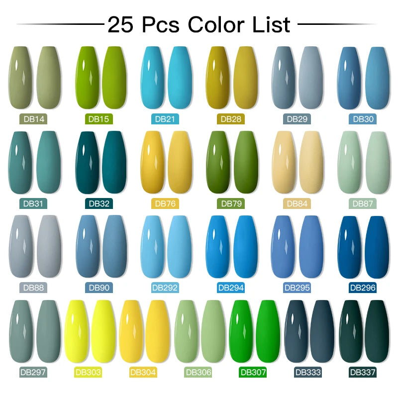 Mtssii 20/40/60Pcs Nail Gel Polish Set Kit Nude Pink Glitter Nail Art UV Gel Manicure Set Vernis Semi Permanent Base Top Coat