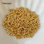 14k/18k real gold plated Round 2/2.5/3/4/5/6mm Spacer Beads For Jewelry making Beads Accessories Findings Wholesale