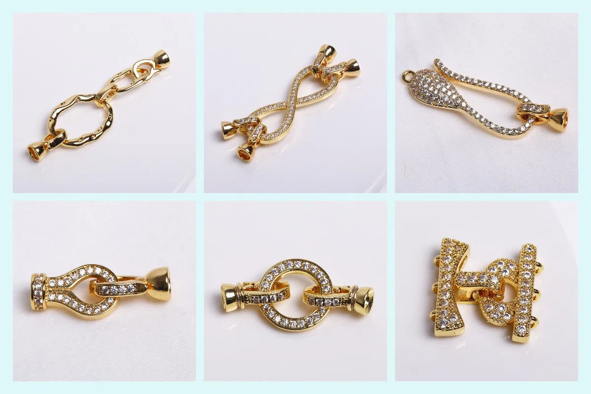 Multi Types 14K/18K Gold Plated Round Bead Frame,Brass Metal Circle Frame Connectors Spacers Beads,DIY Beading Jewelry Making