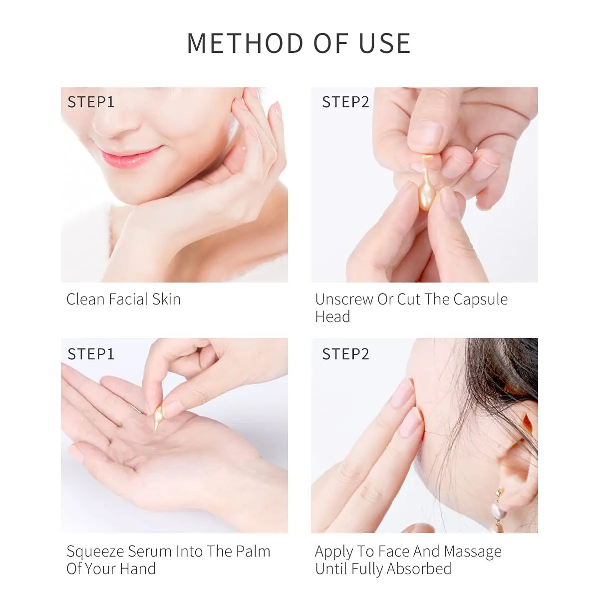 35Capsules Fullerene Anti-Aging Powder Capsule Face Serum Firming Fade Fine Lines Vitamin C Whitening Dark Spot Remover Skin