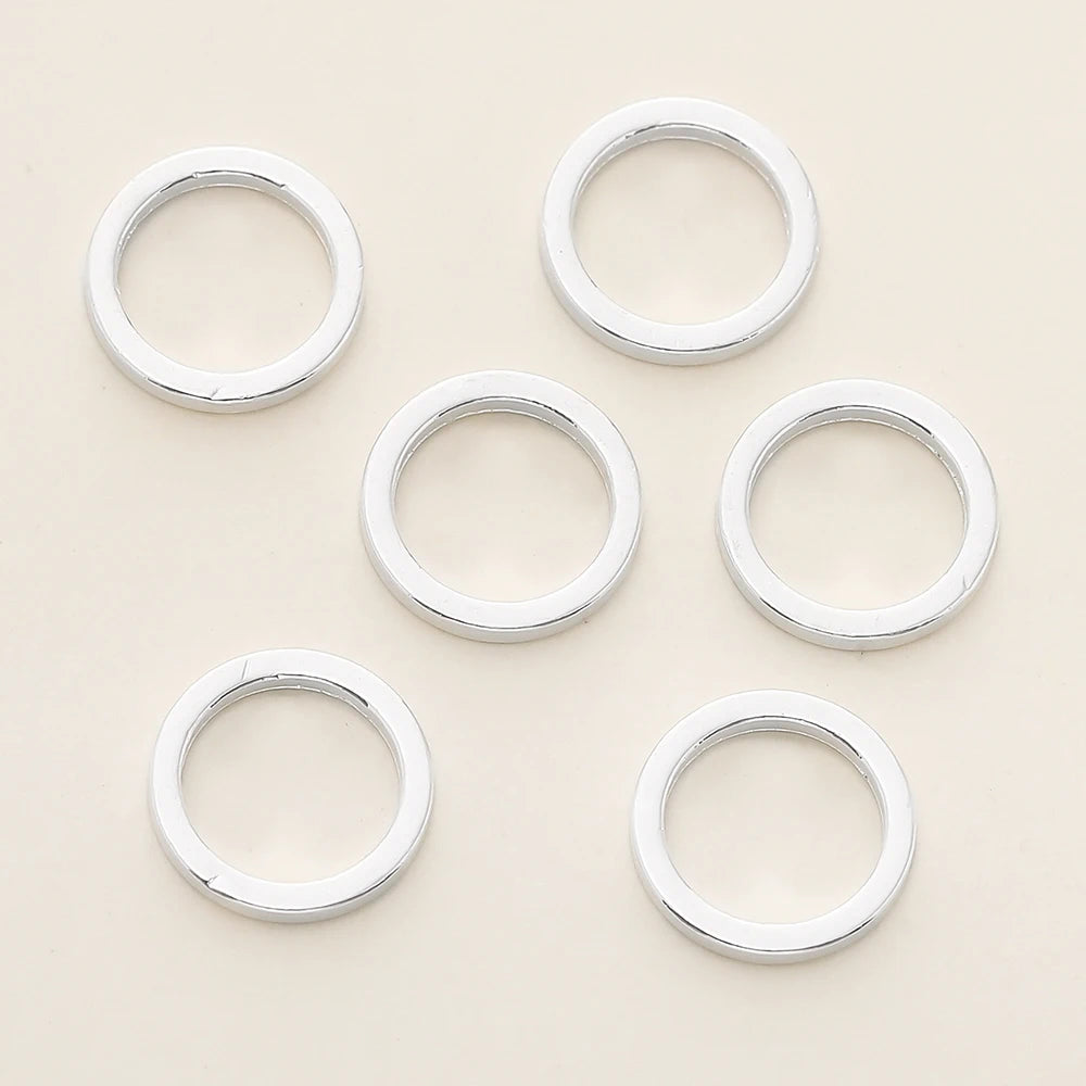 10/20Pcs/Pack 14K/18K Gold Color Plated Close Jump Rings Split Rings Connector for Jewelry Necklace Making Accessories