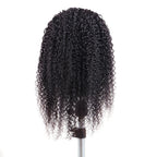 Human Hair Headband Wig Kinky Curly Full Machine Made Brazilian Remy Human Hair Wigs For Women 180% Density  Natural Color