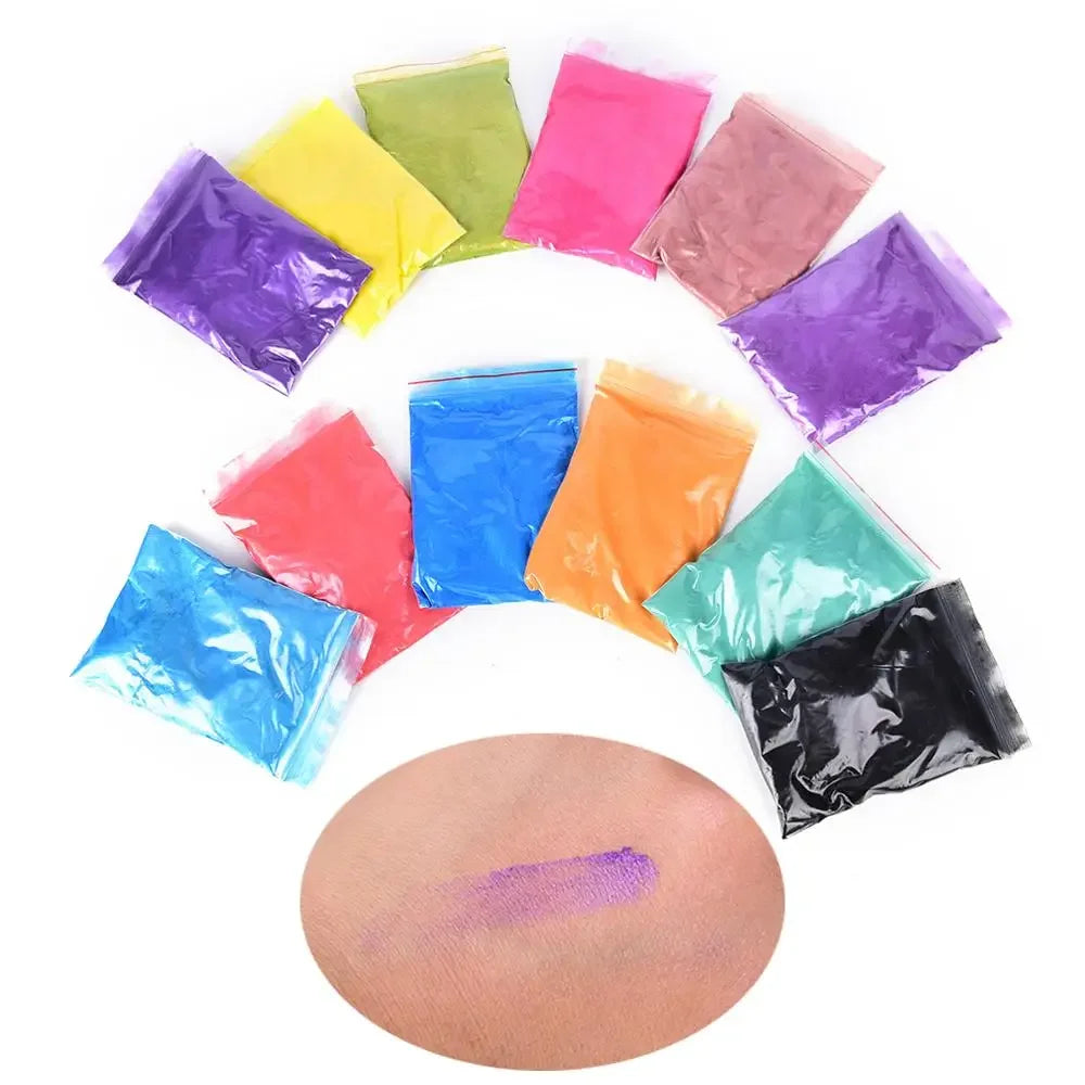 20g Sample Pack Natural Mineral Mica Powder 120+ Colors for DIY Nail Art Soap Candle Dye Makeup Eyeshadow Epoxy Resin Craft