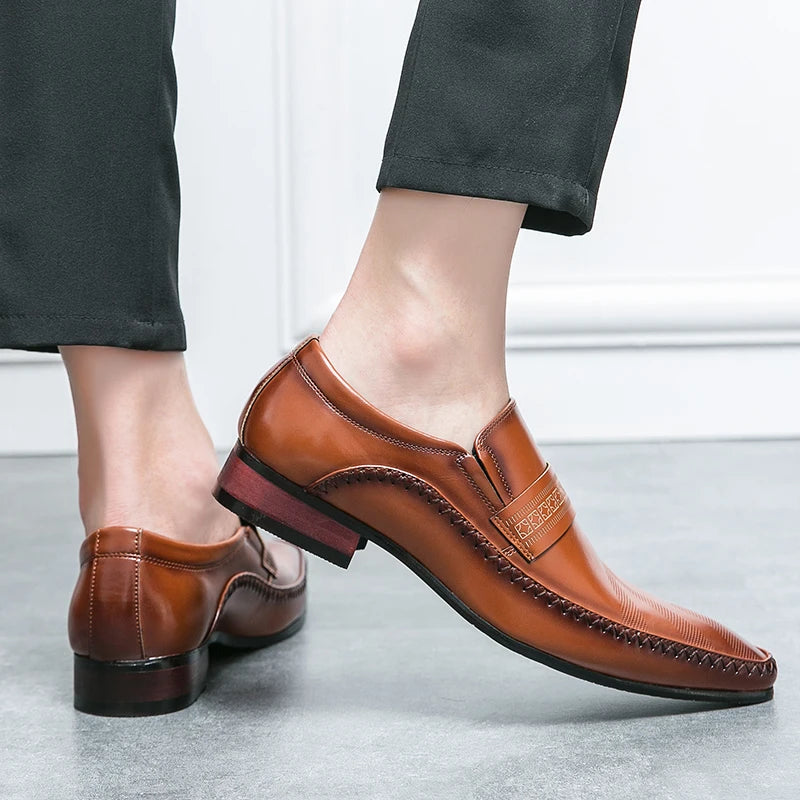 Luxury Dress Shoes Man Classic Leather Shoes Brand Men's Italian Shoes Pointed Toe Business Formal Shoes For Men Oxfords Loafers