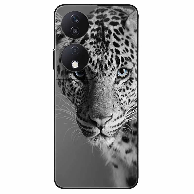 For Honor 90 Smart 5G Case 6.8'' Animal Painted Wolf Lion Silicon Phone Cover For Honor 90 Smart TPU Coques Protect Shell Capa