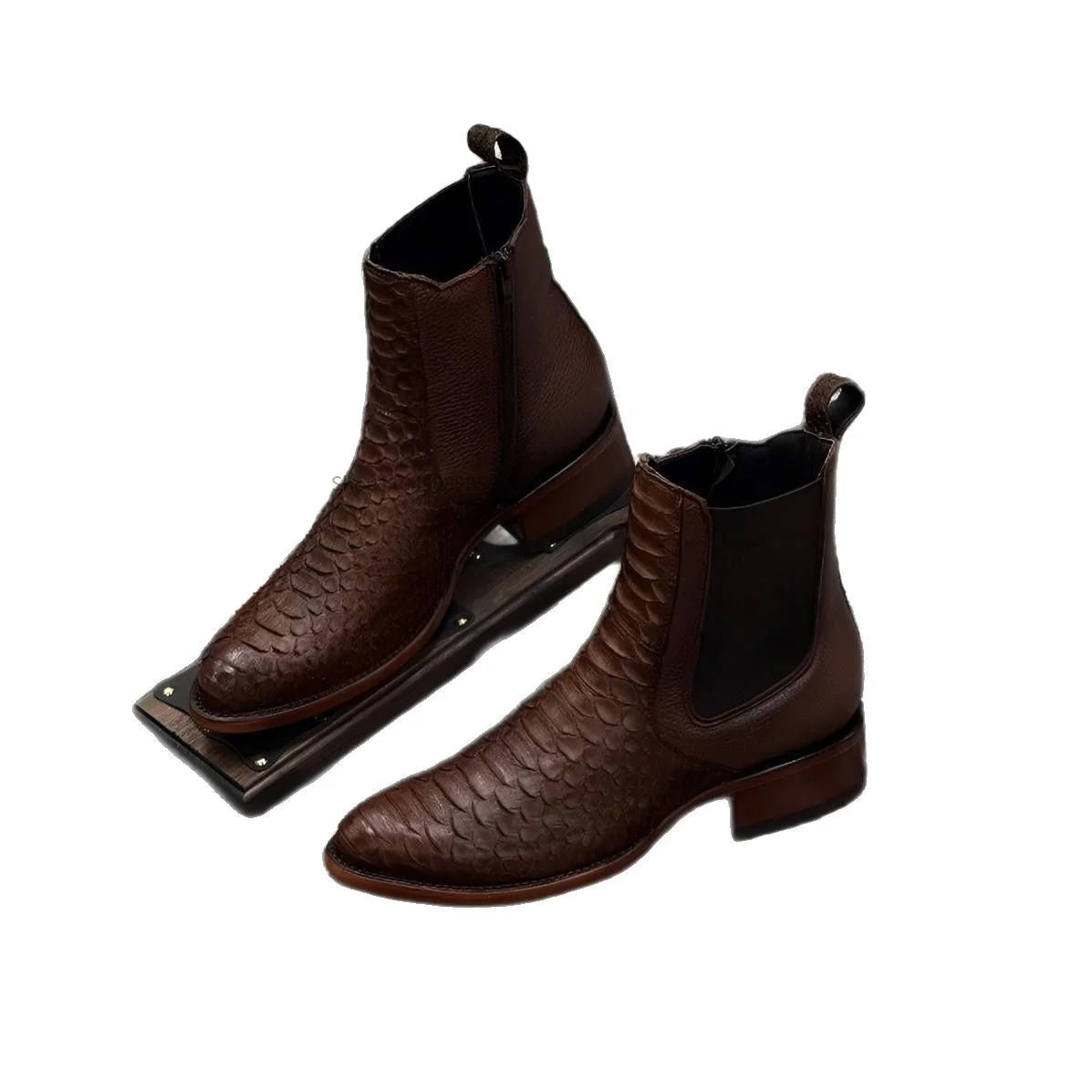 Spring/ Winter men shoes fashion Elegant Chelsea Boots Leather Slip-on Dress Formal Boots Model 2025