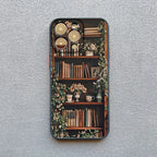 Bookshelf Small Flower Pot Mobile Phone Case For iPhone 16 15 11 12 14 13 Pro Max Mini X XSMax XR 7 8 Plus SE4 16e Silica Covers