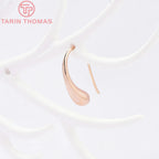 (1941) 20MM 24K Gold Color Plated Carved Earring Hook Jewerly Making Diy Jewelry Findings Accessories