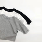 New Kids Cotton Long Sleeve T-Shirt Top 2-7Y Boys Girls Loose Basic Shirt Korean Children's Clothes 2025 Soft Undershirt Outfit