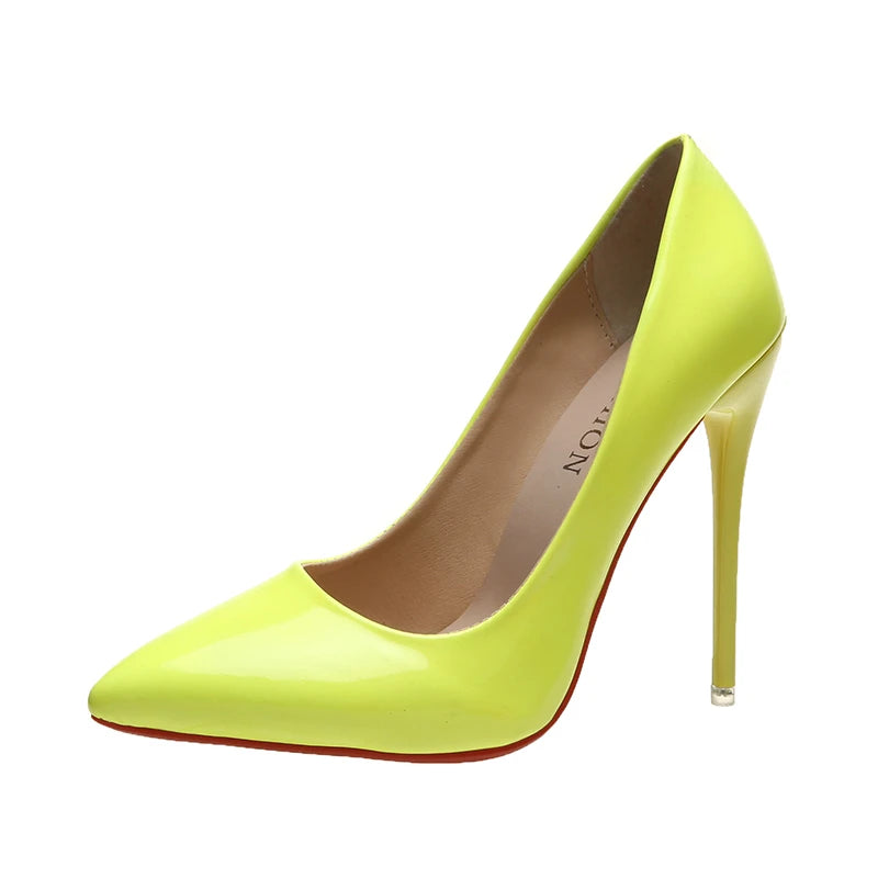 2025 Fashion High Heels 35-45 Plus Size Women Shoes 12cm Thin Stiletto Banquet Wedding Shoes Sexy Pointed Toe Ladies Party Shoes