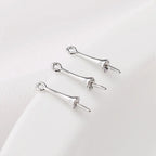 Gold Plated Brass Long Eye Pin Peg Bail with 6mm Bead Cap and Peg Pendant Bail,For Half Drilled Pearls,Earring Jewelry Making