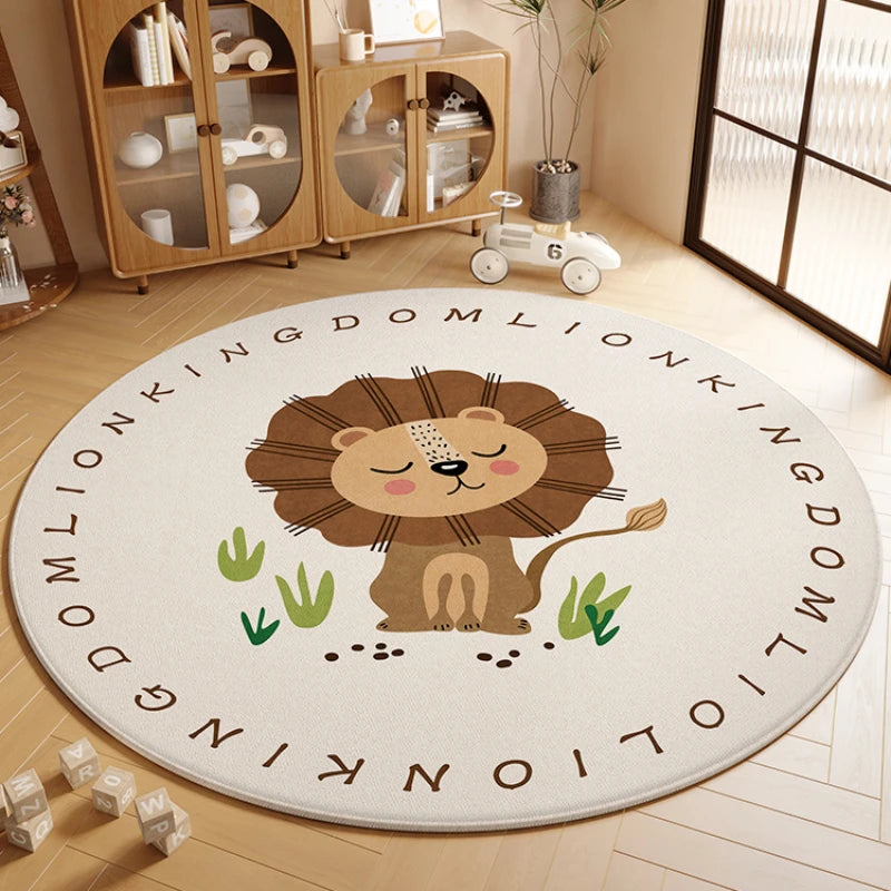 Children's Room Living Room Bedroom Bedside Carpet Round Room Maintenance Free Carpets Sound Insulation Anti Slip Cartoon Rug