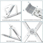 Laptop Stand Ergonomic Adjustable Stand AIDS Computer Cooling Performance Efficient Multi-angle Adjustment Tablet Available